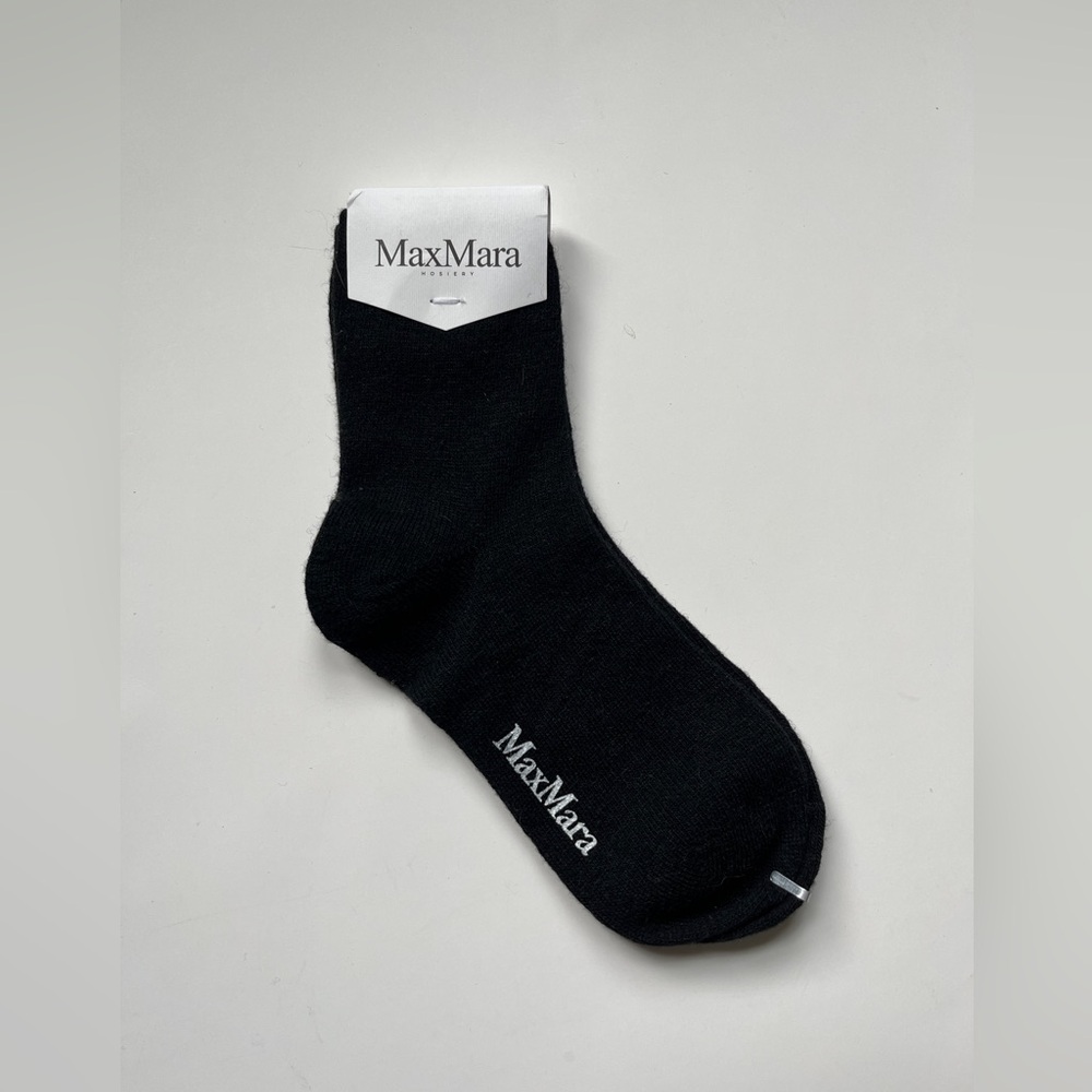 MaxMara Classic Black Wool Socks